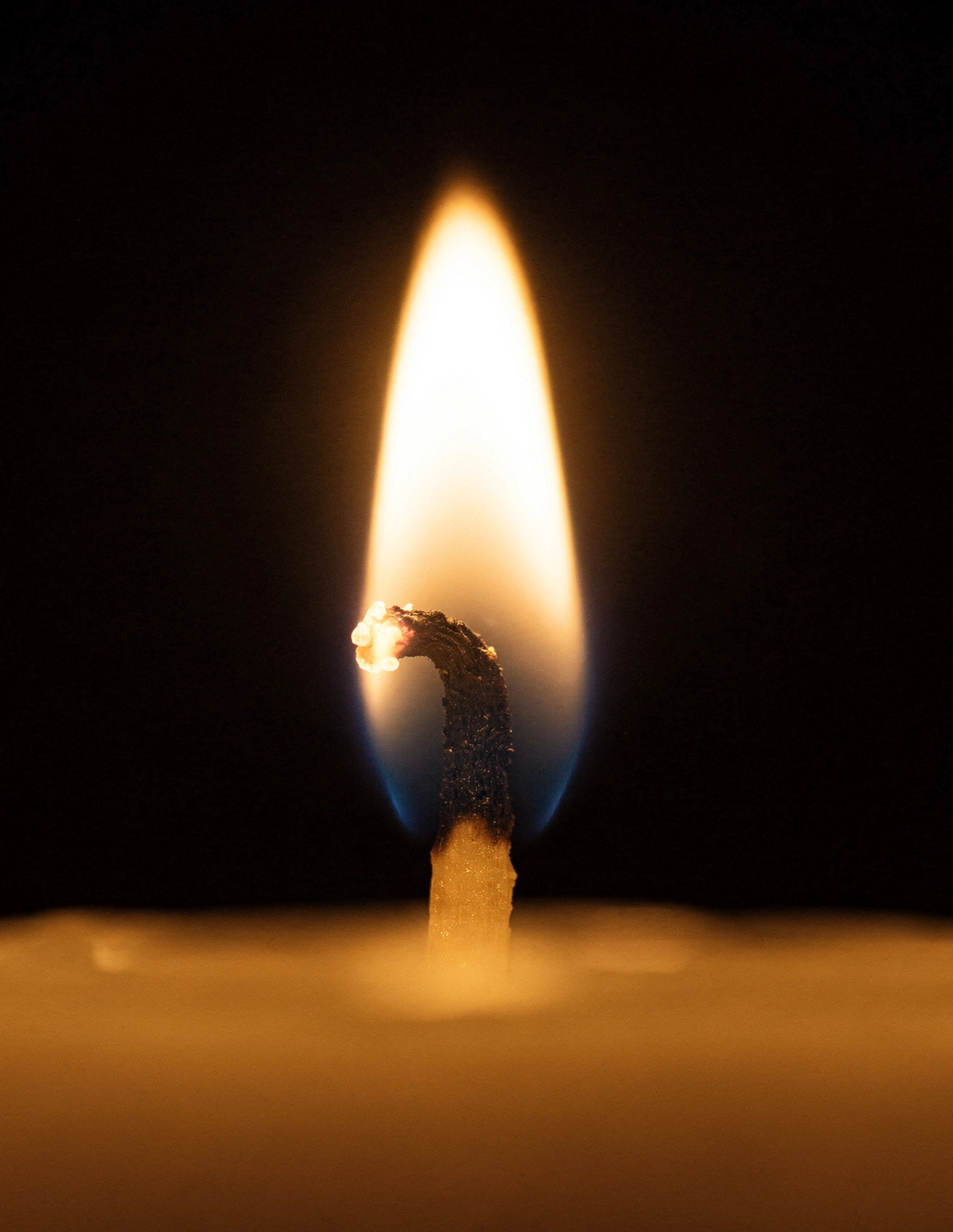 close up of a candle flame
